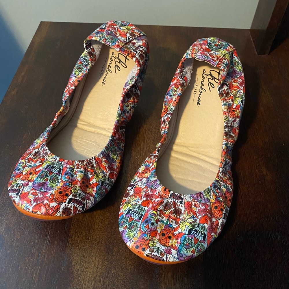Sugar Skull Storehouse Ballet Flats 9 Watercolor